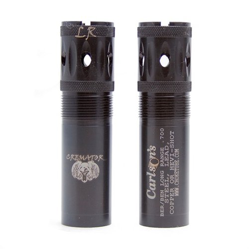Carlsonin Cremator® Choke Tubes tarjoavat Triple Shot Technology (TST) -ratkaisun, joka vähentää kuulan muodonmuutosta ja parantaa tiheää osumaa vesilintujen metsästyksessä.
