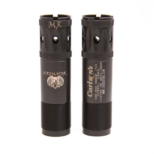 Carlsonin Cremator® Choke Tubes hyödyntävät Triple Shot Technology (TST) -tekniikkaa, joka parantaa tiheyttä ja vähentää kuulan muodonmuutosta.