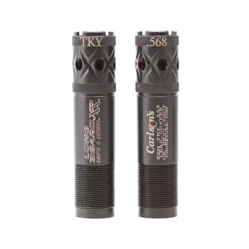 Carlsonin Long Beard Turkey Choke takaa tiheät ja tarkat laukaukset Winchesterin Long Beard -patruunoilla, jopa 10 % paremmalla läpäisykyvyllä yli 50 metrin etäisyydellä.