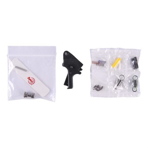 Apexin Flat Face Forward Set Trigger Kit parantaa S&W M&P M2.0:n laukausta, lyhentää matkustusta ja mahdollistaa säädettävän laukaisupainon 3.3-5.5 lbs.