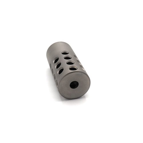 .22 kaliiperin Kidd-muzzle brake vähentää tuntuvasti rekyyliä, lisää painoa ja parantaa ulkonäköä. Sopii kaikkiin .22 kaliiperin aseisiin 1/2"-28 kierteellä.