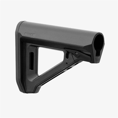 MOE RL Carbine Stock tarjoaa säädettävän LOP:n (10.65"-13.85"), parannetun cheek weldin ja M-LOK liitännän, mikä tekee siitä mukautuvan eri ampumistilanteisiin.