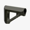 MOE RL Carbine Stock tarjoaa säädettävän pituuden (10.65"-13.85"), parannetun poskipannan ja M-LOK-liitäntäpisteen mukautettavuutta ampumistilanteisiin.