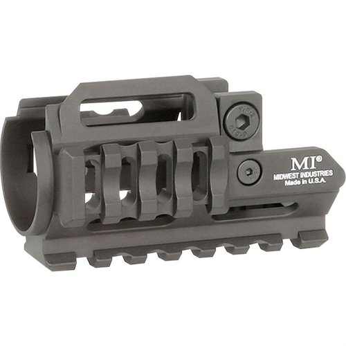 MP5K-TRI-RAIL on kevyt ja kestävä, tarjoaa tri-rail Picatinny -kiinnityksen, helpon asennuksen ja M-LOK™-paikat valaisimille. Valmistettu Yhdysvalloissa.
