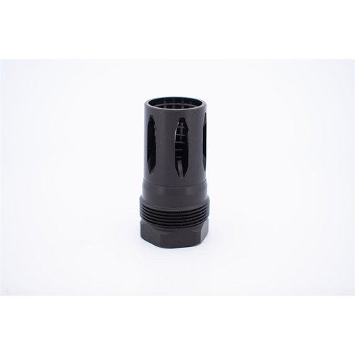 R2S FLASH HIDER tarjoaa tiiviin mustan nitride-pinnoitteen, yhteensopivuuden Atlas- ja Plan B -kiinnikkeiden kanssa sekä erinomaisen suorituskyvyn.