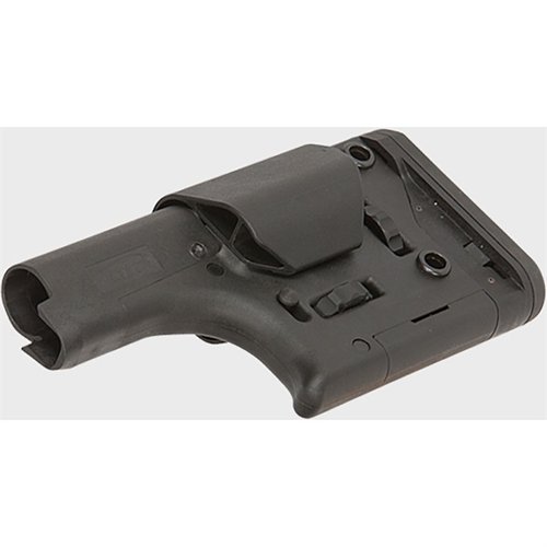 LMT DEFENSE DMR buttstock on suunniteltu 5.56 kaliiperin kivääreille, jossa on korkeuden ja pituuden säädöt, helppo asentaa ilman työkaluja.