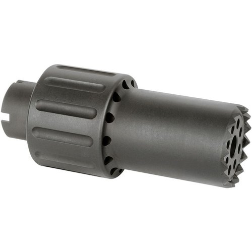 ALPHA BLAST DIVERTER ohjaa äänen eteenpäin, on valmistettu 6061-alumiinista ja teräksisestä päädystä. Pituus 4.500", paino 9.8 oz. Valmistettu USA:ssa.