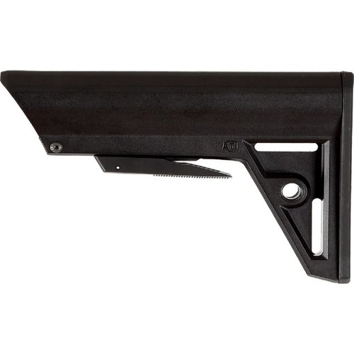 TACTLITE GEN2 AR-15/AR-10 MIL-SPEC Buttstock tarjoaa säädettävyyttä, vakaata kiinnitystä ja säänkestävää DuPont® polymeria, täydellinen M4-tyylisille aseille.