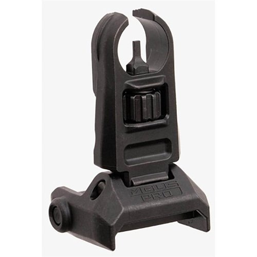 MAGPUL MBUS Pro Hooded Front Sight on teräksinen, kestävä ja korroosionkestävä, joka mahdollistaa nopean tähtäyksen ja helpon korkeuden säädön ilman työkaluja.
