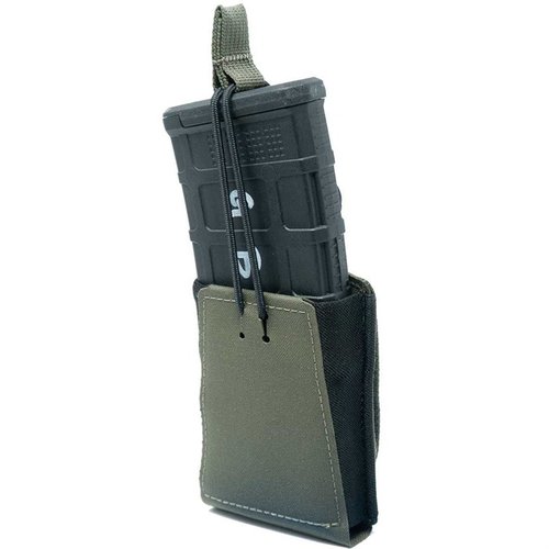 GBRS Groupin 5.56 NATO -patruunapussi on monikäyttöinen, MOLLE-yhteensopiva, bungee-pidolla ja laadukkaalla poly-elastisella materiaalilla varustettu.
