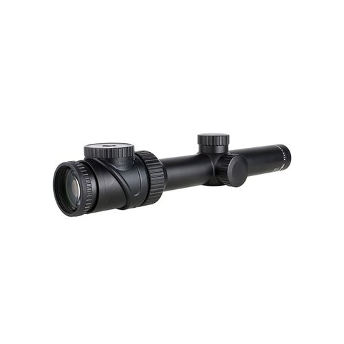 TRIJICON ACCUPOINT 1-8X24MM SFP kiikaritähtäin tarjoaa tarkan 1x-8x suurennuksen, valaistun ristikon ilman paristoa ja erinomaisen valonläpäisyn kaikissa olosuhteissa.