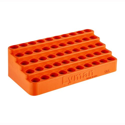 Lyman Bleacher Loading Blocks help nopeuttaa patruunoiden nostamista, pitävät 50 .308 Win. koteloa ja ovat kestävästä polymerista valmistettu.