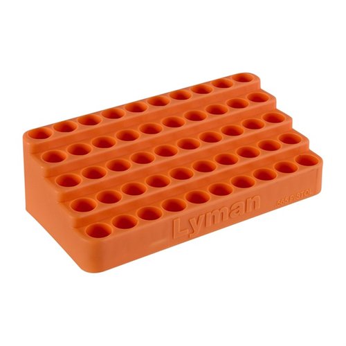 Lyman Bleacher Loading Blocks help nopeuttaa patruunoiden käsittelyä, pitävät 50 .308 Win. -kapselia ja on valmistettu kestävästä polymeeristä.
