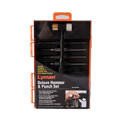Kompakti DELUXE HAMMER & PUNCH SET sisältää suosittuja puikkoja ja yhdistelmämessinki/nylon vasaran, joka säilyy kätevästi puupinossa.