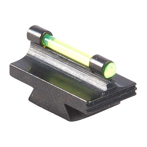 Tarkkuusvalmistetut RIFLE FIBER OPTIC GLOW 34-MR etusiteet teräksestä, saatavilla vihreänä tai oranssina, kauniisti sinistetty ja hienosti muotoiltu.
