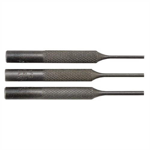 Mayhew Steel Mini Punches tarjoavat tarkkuutta, kestävä rakenne ja kompakti koko, mikä tekee niistä erinomaisia työkaluja pienille pinneille asehuollossa.
