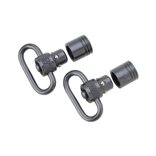 UNCLE MIKE'S QUICK DETACH 100 SLING SWIVEL kiinnittyy nopeasti ja turvallisesti, sopii lähes kaikille bolt action -kiväärimalleille ja jättää sileän pohjan.