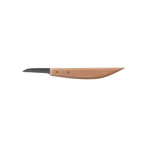 R. MURPHY COMPANYn HAND CARVING KNIFE on pieni, 1-3/8" suora veitsi, jossa on ohut, muotoiltu kahva tarkkaan leikkaamiseen. Kokonaispituus 6-7/8" (17,5 cm).