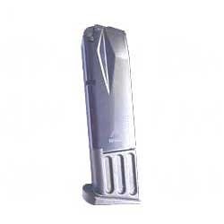 SIG P226 10RD MAGAZINE, BLUE tarjoaa luotettavan ja kestävän ratkaisun ampumatarvikkeisiin. Sopii täydellisesti SIG P226 -aseeseen ja 9mm patruunoille.