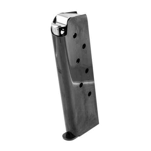 .45 ACP - 1911 MEC-GAR - Kestävä hiiliteräs, TIG-hitsattu, saumaton rakenne, saatavana myös ruostumattomana; luotettavat 7 RND kapasiteetti.