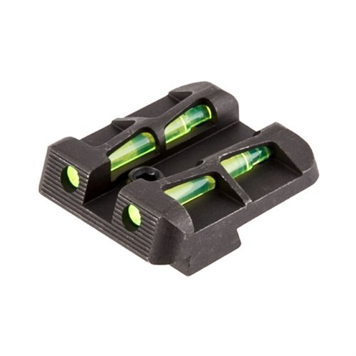 HIVIZ LITEWAVE takasiteet tarjoavat erinomaisen kestävyuden ja kirkkauden, ja ne sopivat 9mm, .40 S&W ja .357 Sig malleihin. Mukana punaisia, vihreitä ja mustia LitePipeja.