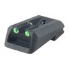 1911 Fiber Optic Rear Sights maksimoivat valonkeruukykyjen ansiosta tähtäyksen jopa heikossa valaistuksessa; saatavilla vihreillä tai punaisilla inserteillä.