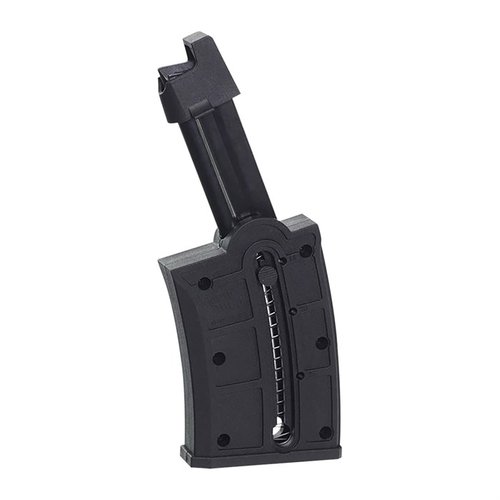 MOSSBERG 715T teräsmakasiini tarjoaa 25 laukauksen kapasiteetin, kestävä rakenne ja korroosionkestävä musta oksidipinnoite, täydellinen .22 LR kiväärille.