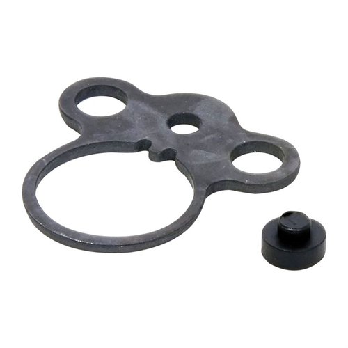 AR-15 ambidextrinen Dual Loop Sling Attachment Plate mahdollistaa nopean ja helpon kiinnityksen single-point slingille, ja se on valmistettu kestävästä hiiliteräksestä.