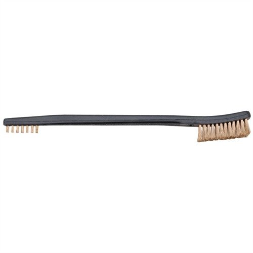 HOPPE'S UTILITY BRUSH on kaksipäinen harja, jossa on fosforipronssiset harjakset, jotka puhdistavat tehokkaasti vaikeasti saavutettavat alueet.