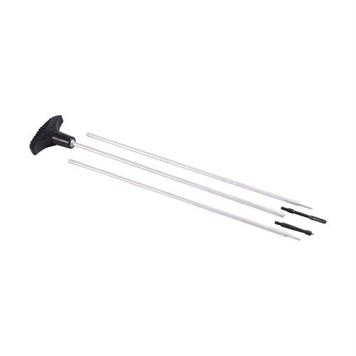 .22 kaliberin 3-osainen alumiininen puhdistusputki on kestävä ja monikäyttöinen, mukana swiveling handle ja standardi 8-32 kierre harjaksille.