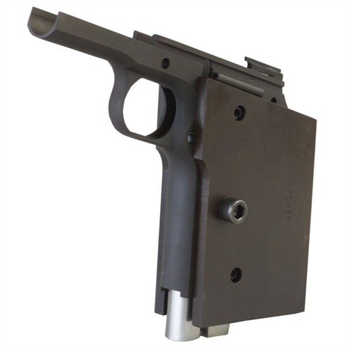 1911 FRAME SUPPORT SYSTEM estää rungon vaurioitumisen asennuksen aikana ja toimii ohjaimena stipplelle, sopii kaikkiin 1911 Auto -rungoihin.