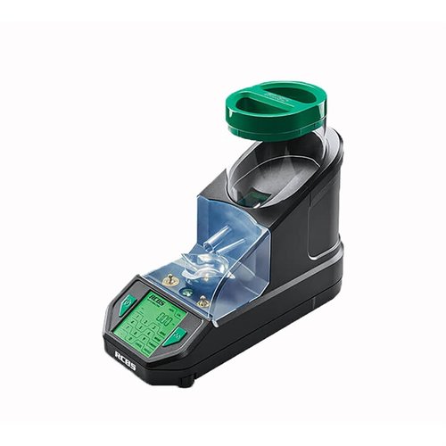 RCBS MatchMaster Powder Dispenser tarjoaa 0.04 grain tarkkuuden, käyttäjän säädettävät asetukset ja Bluetooth-yhteyden jopa 8 yksikölle, tehden lataamisesta nopeaa ja tarkkaa.