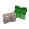 FLIP TOP RIFLE AMMO BOX on kestävä, iskuja kestävä polypropeeni, jossa on 25 vuoden mekaaninen sarana ja Snap-Lock-lukitus, suojaa ammuksia vahingoilta.