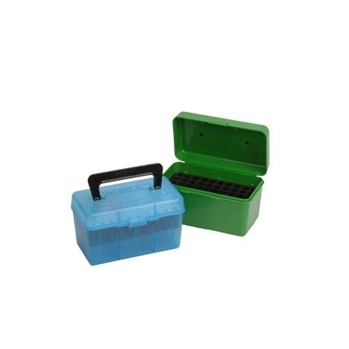 MTM CASE-GARDin HANDLE CARRY RIFLE AMMO BOX tarjoaa erinomaisen suojan patruunoille, helpon kuljetuksen ja säädettävät sisäosat eri kaliipereille.