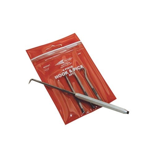 Tämä 5-osainen Hook and Pick Set on monipuolinen työkalu sarja, jossa on magneettinen alumiini kahva ja neljä vaihtopäätä eri käyttötarkoituksiin.