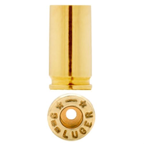 Starline 9MM LUGER BRASS on korkealaatuista patruunakuorta, joka on pakattu 100 kappaleen pusseihin ja on suosittu huippupistooliammunnassa.