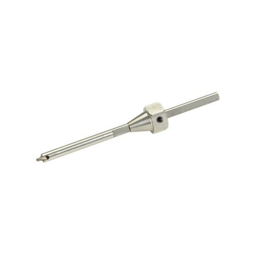 GEN II UNIVERSAL FLASHHOLE DEBURRING TOOL on valmistettu ruostumattomasta teräksestä ja sen chip clearance -aukot estävät lastujen kerääntymistä, mahdollistaen tarkan käytön.
