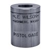 WILSON PISTOL MAX CASE GAGES auttaa tarkistamaan kaikki tärkeät mitat, kuten mouth diameter, base diameter ja rim thickness, varmistaen tarkkuuden latauksessa.