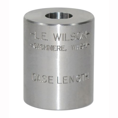 L.E. Wilson Case Length Gage on yksiosainen, säädettävä sylinteri, joka tarkistaa kiväärin ja pistoolin patruunoiden pituuden tarkasti ja helposti.