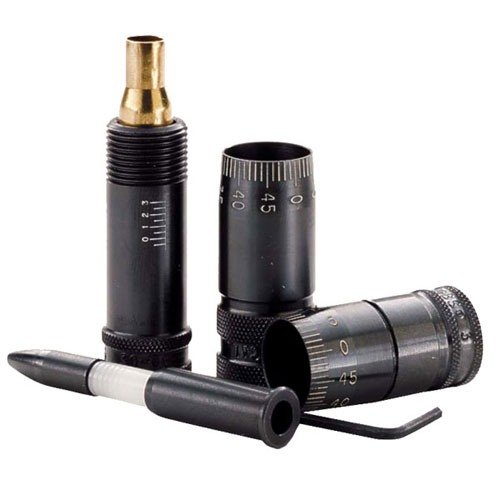 PRECISION MIC CARTRIDGE HEADSPACE TOOL mahdollistaa tarkat säädöt täyspitkien sizing-dieiden asettamiseen ja sisältää myös bullet seating depth -työkalun.