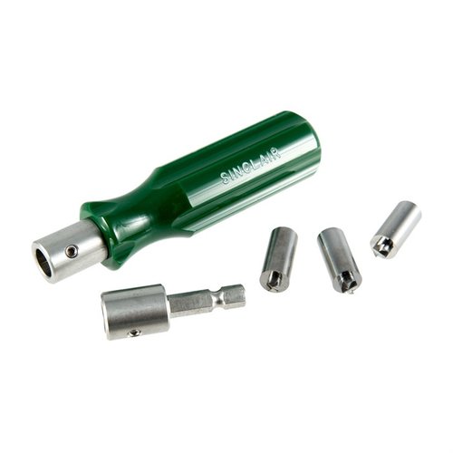 Sinclair Premium Primer Pocket Uniformer Kit takaa tasaiset ja tarkat primer pocketit kaikille patruunoille. Kestävä Tungsten Carbide, mukana Universal Handle ja adapteri.