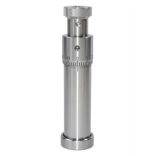 L.E. Wilsonin ruostumattomasta teräksestä valmistettu Micrometer Top Seater Die tarjoaa tarkan laukaisupisteen säädön ja täydellisen osumakohdan hallinnan.