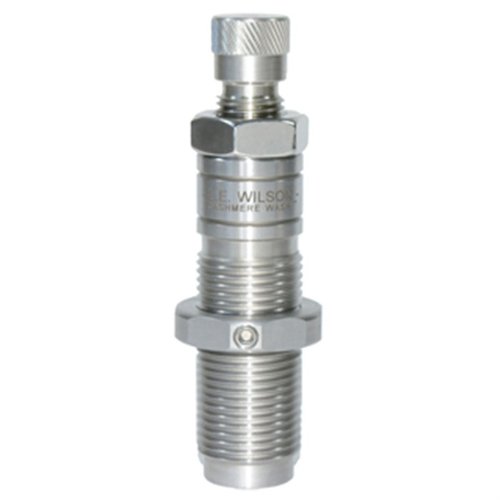 L.E. Wilsonin Bushing Full Length Sizing Die 6.5x47mm Lapua tarjoaa säädettävän kaulajännityksen, korkealaatuista terästä ja tarkkuutta, jättäen kaulan alaosan kokoamatta.