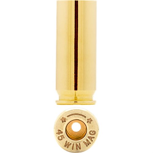 .45 Winchester Magnum - kestävä ja pidentynyt versio .45 Autosta. Starline valmistaa korkealaatuista messinkikoteloa yli 40 vuoden kokemuksella.