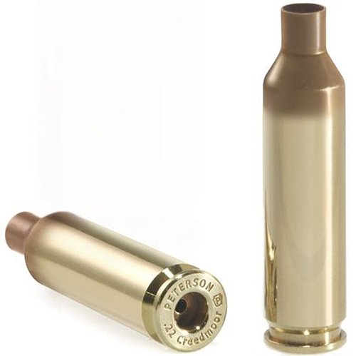 .22 Creedmoor brass tarjoaa alhaisen rekyylin, tarkan laukauksen jopa 800 metriin ja parannetut ominaisuudet, kuten kovemmat päätymateriaalit ja optimoitu sisätilavuus.