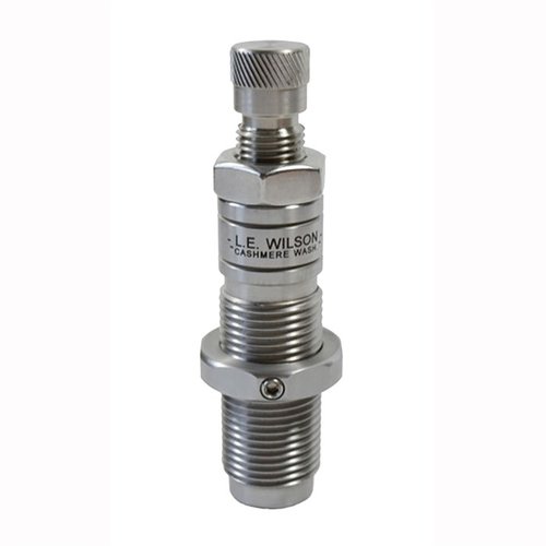 L.E. Wilson Bushing Full Length Die mahdollistaa tarkkuuden säilyttämisen kaulan koossa, säädettävä decapping-tanko ja kestävä teräsrakenteinen muotoilu.