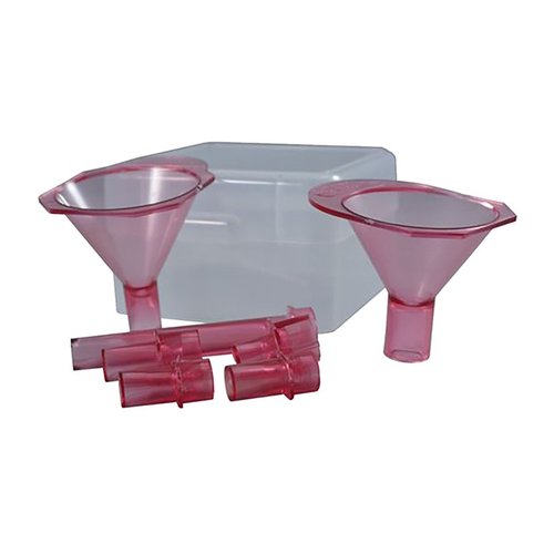 FUNNEL KIT MEC RELOADING - täydellinen apuväline, joka helpottaa jauheen kaatamista vaa'an pannulta patruunoihin. Mukana kaksi suppiloa ja viisi eri kokoista putkea.