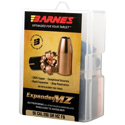 BARNES Expander MZ - 100 % kuparia, erinomainen tarkkuus, täysi painon säilyminen, kaksinkertainen laajeneminen ja syvä läpäisy kaikilla nopeuksilla.