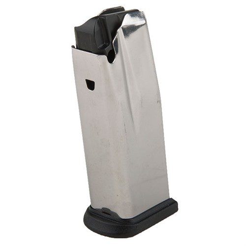 .45 ACP XD Compact - kestävä, kiiltävä teräsrunko, luotettava syöttö, helppo puhdistaa, ja numeroinnit nopeaan patruunatarkistukseen.