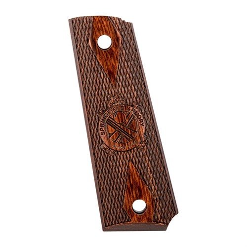 Cocobolo Checkered Cross Cannon - 1911:n vasemman käden gripit, joissa on viistetty Mag Well, tarjoavat tyylikkään ja mukautuvan ulkonäön.